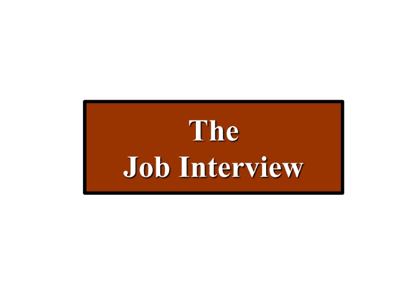 The  Job Interview